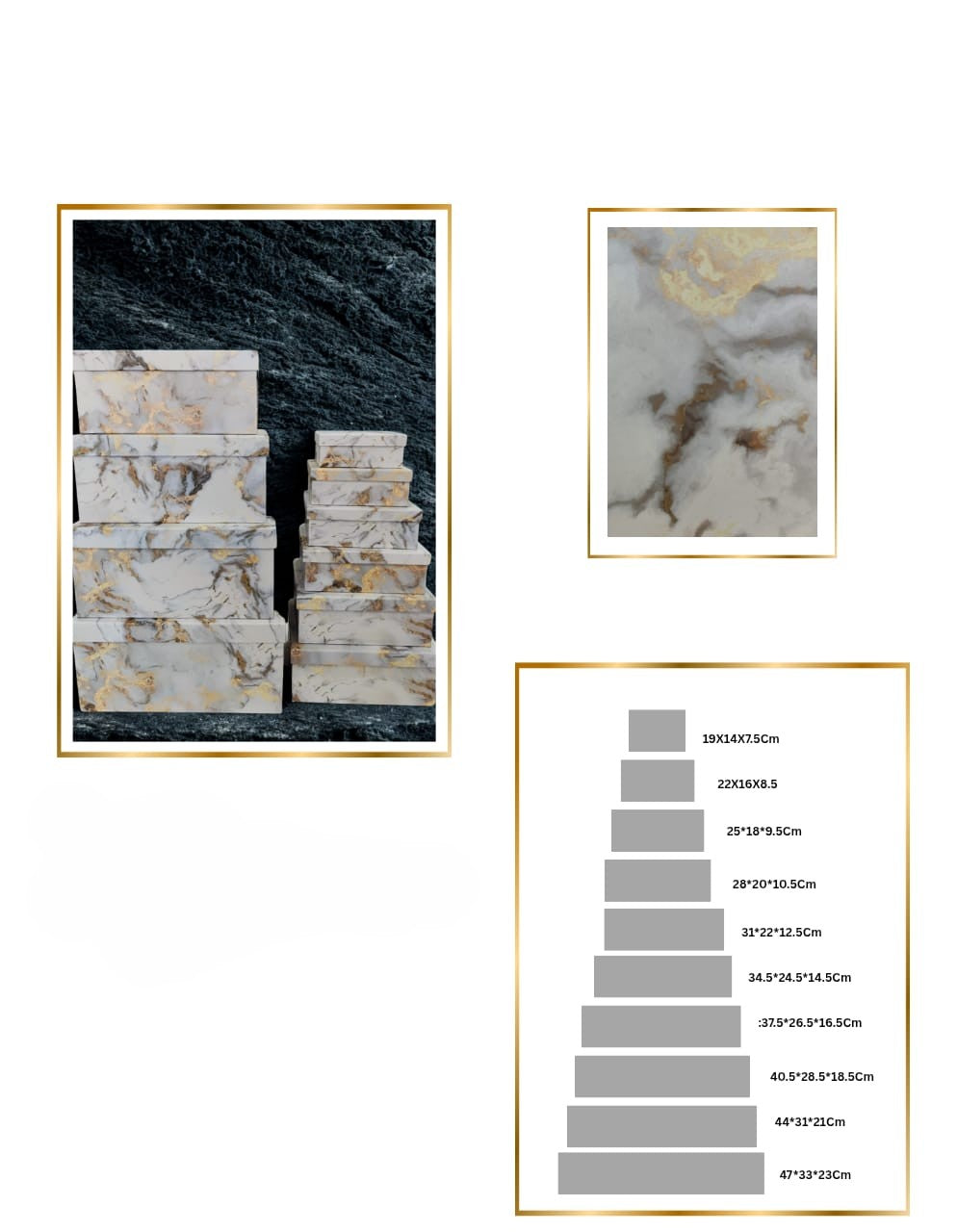 MARBLE EFFECT BOX-10 SIZES AVAILABLE