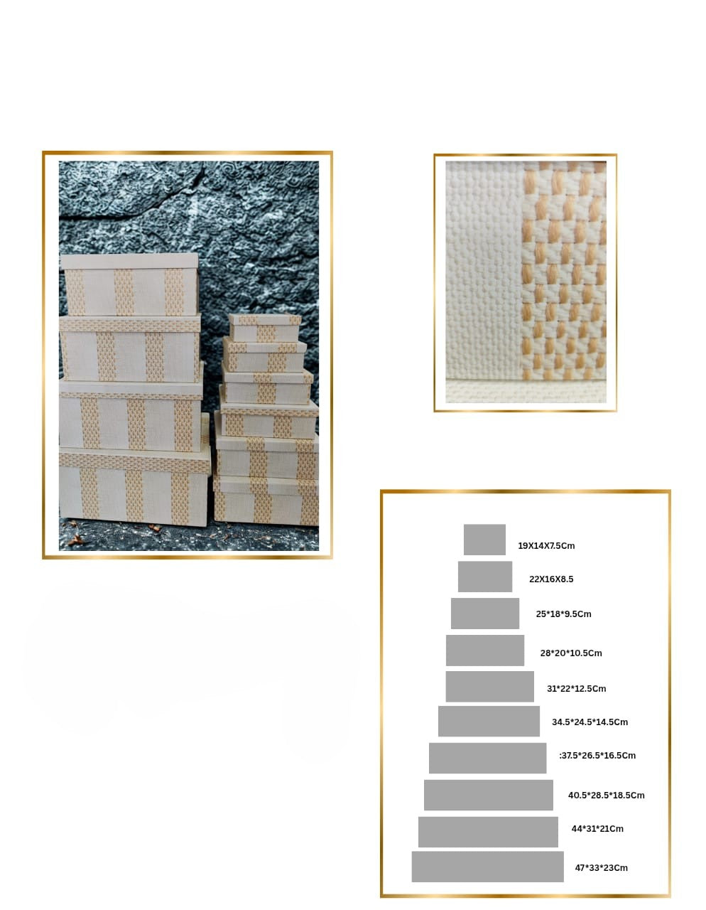 GIFT BOX 10 SIZES PRICE SMALLEST TO BIGGEST 10AED TO 100AED