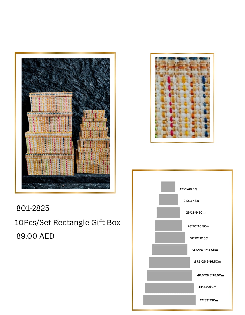 GIFT BOX DESIGN 10PC 10 TO 50 AED  SET 200AED