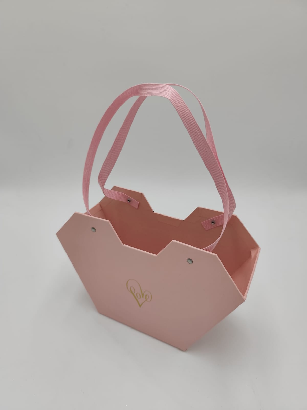 PINK FLOWER/CANDY BOX WITH HANDLE